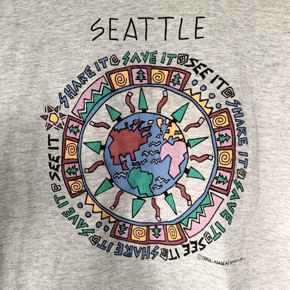 Seattle earth graphic tee - Picture 1 of 7